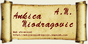 Ankica Miodragović vizit kartica